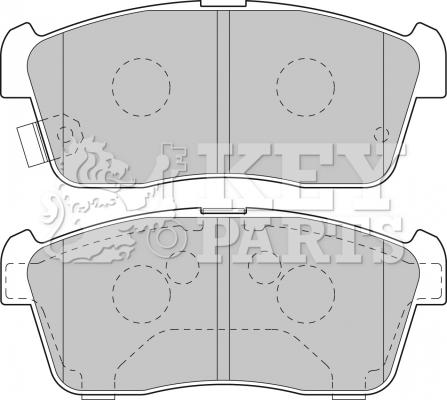 Key Parts KBP1801 - Тормозные колодки, дисковые, комплект unicars.by