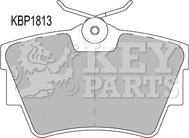 Key Parts KBP1813 - Тормозные колодки, дисковые, комплект unicars.by