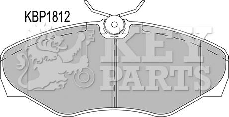 Key Parts KBP1812 - Тормозные колодки, дисковые, комплект unicars.by