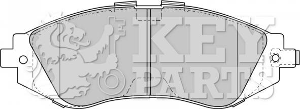 Key Parts KBP1881 - Тормозные колодки, дисковые, комплект unicars.by