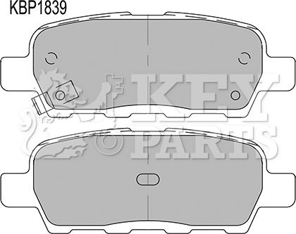 Key Parts KBP1839 - Тормозные колодки, дисковые, комплект unicars.by