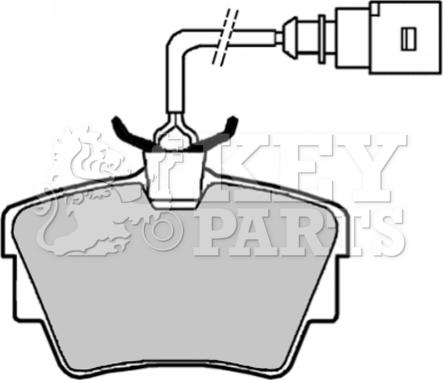 Key Parts KBP1822 - Тормозные колодки, дисковые, комплект unicars.by