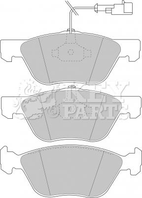 Key Parts KBP1396 - Тормозные колодки, дисковые, комплект unicars.by