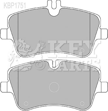 Key Parts KBP1751 - Тормозные колодки, дисковые, комплект unicars.by