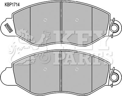 Key Parts KBP1714 - Тормозные колодки, дисковые, комплект unicars.by