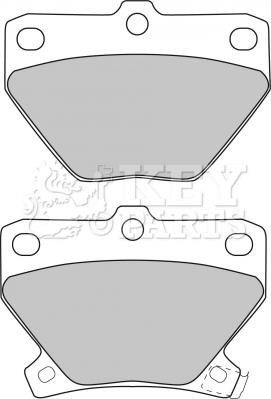 Key Parts KBP1712 - Тормозные колодки, дисковые, комплект unicars.by