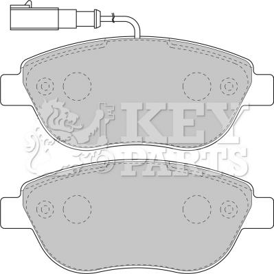 Key Parts KBP1717 - Тормозные колодки, дисковые, комплект unicars.by