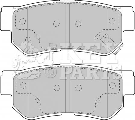 Key Parts KBP1787 - Тормозные колодки, дисковые, комплект unicars.by