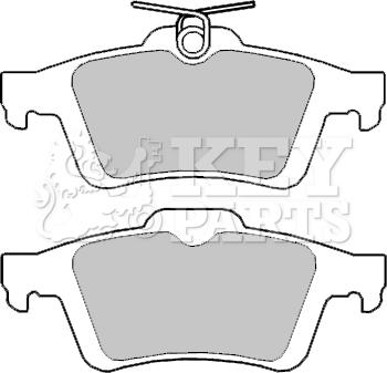 Key Parts KBP2403 - Тормозные колодки, дисковые, комплект unicars.by