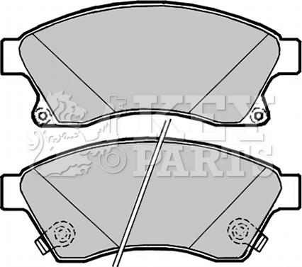 Key Parts KBP2090 - Тормозные колодки, дисковые, комплект unicars.by