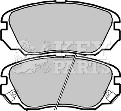 Key Parts KBP2048 - Тормозные колодки, дисковые, комплект unicars.by