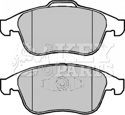 Key Parts KBP2064 - Тормозные колодки, дисковые, комплект unicars.by