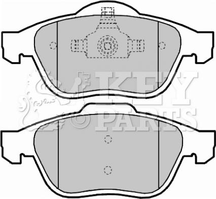 Key Parts KBP2016 - Тормозные колодки, дисковые, комплект unicars.by