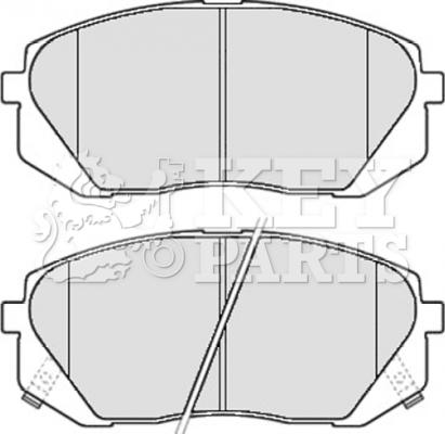 Key Parts KBP2081 - Тормозные колодки, дисковые, комплект unicars.by