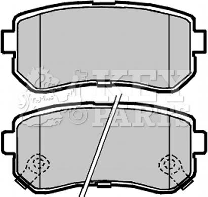 Key Parts KBP2104 - Тормозные колодки, дисковые, комплект unicars.by