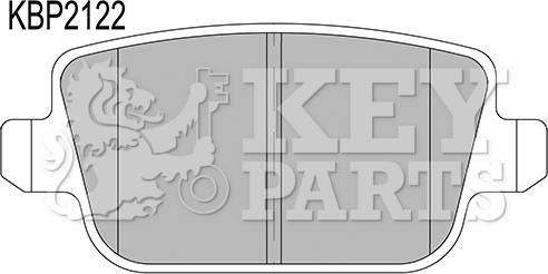 Key Parts KBP2122 - Тормозные колодки, дисковые, комплект unicars.by