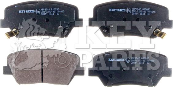 Key Parts KBP2340 - Тормозные колодки, дисковые, комплект unicars.by