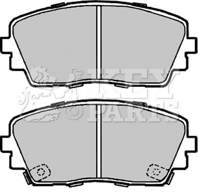 Key Parts KBP2332 - Тормозные колодки, дисковые, комплект unicars.by