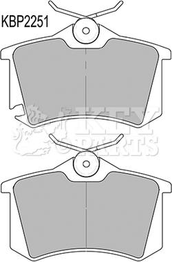 Key Parts KBP2251 - Тормозные колодки, дисковые, комплект unicars.by