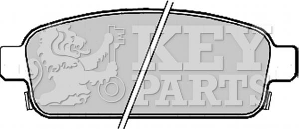 Key Parts KBP2214 - Тормозные колодки, дисковые, комплект unicars.by