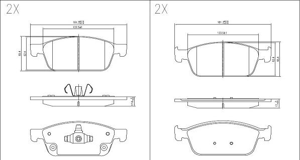 Klaxcar France 24650z - Тормозные колодки, дисковые, комплект unicars.by