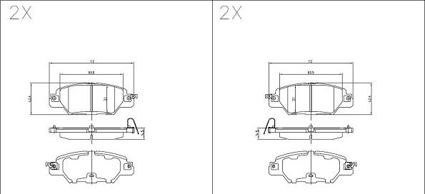 Klaxcar France 24664z - Тормозные колодки, дисковые, комплект unicars.by