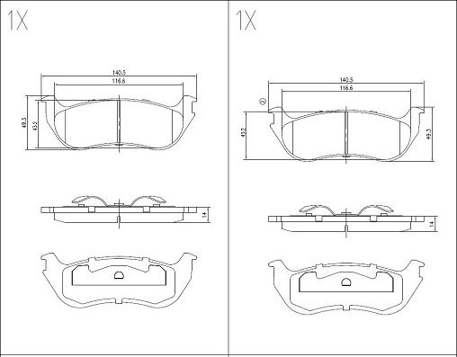 Klaxcar France 24616z - Тормозные колодки, дисковые, комплект unicars.by