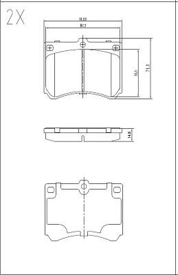 Klaxcar France 24610z - Тормозные колодки, дисковые, комплект unicars.by