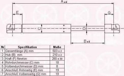 Klokkerholm 20087100 - Газовая пружина, упор unicars.by