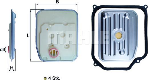 KNECHT HX 147KIT1 - Гидрофильтр, автоматическая коробка передач unicars.by