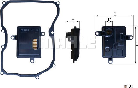 KNECHT HX 267D - Гидрофильтр, автоматическая коробка передач unicars.by