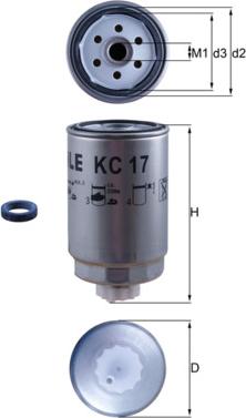 KNECHT KC 17D - Топливный фильтр unicars.by