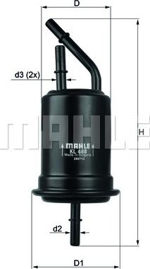 KNECHT KL 488 - Топливный фильтр unicars.by