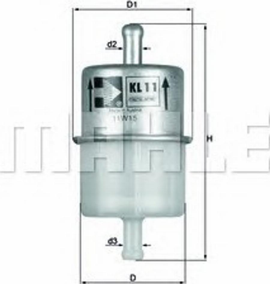 KNECHT KL 11 - Топливный фильтр unicars.by