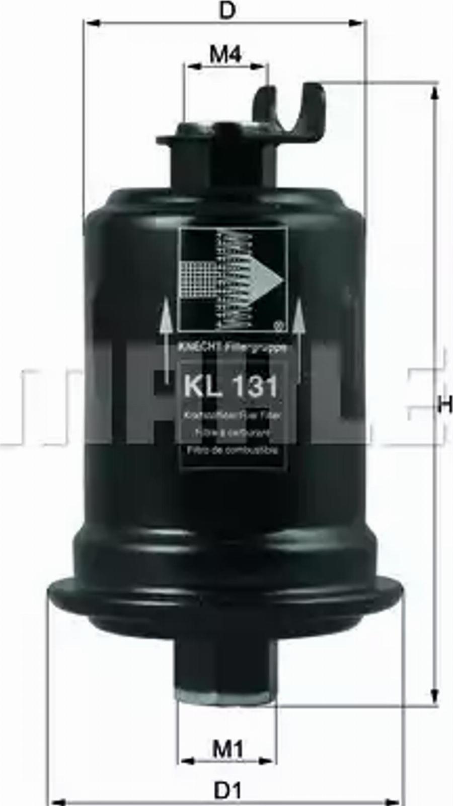 KNECHT KL 131 - Топливный фильтр unicars.by