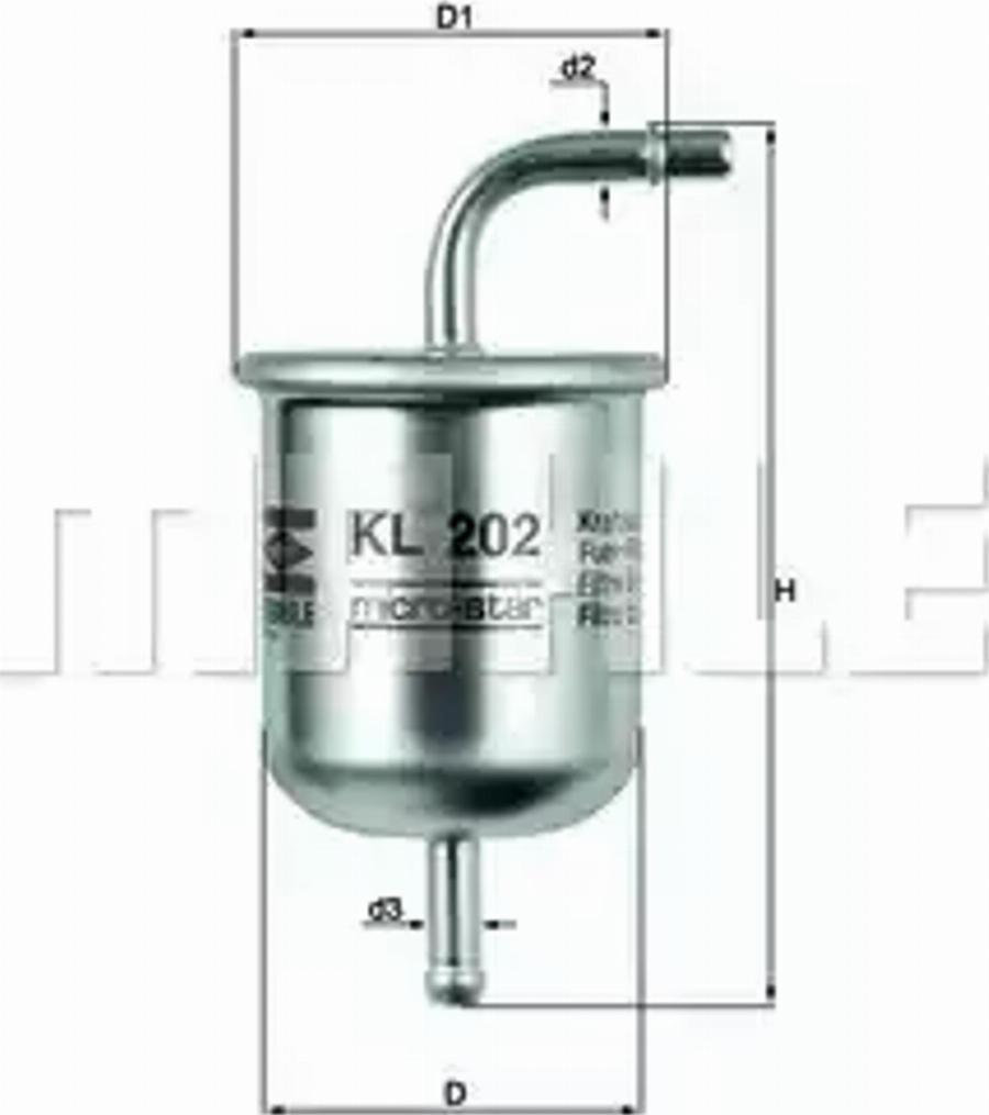 KNECHT KL 202 - Топливный фильтр unicars.by