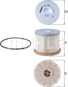 KNECHT KX 505D - Топливный фильтр unicars.by