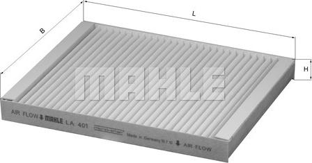 KNECHT LA 401 - Фильтр воздуха в салоне unicars.by