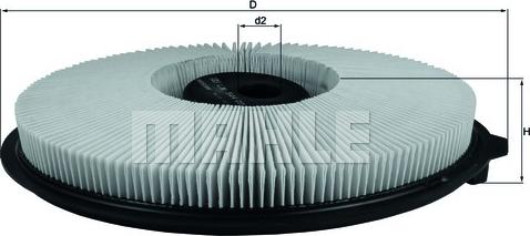 KNECHT LX 544 - Воздушный фильтр, двигатель unicars.by