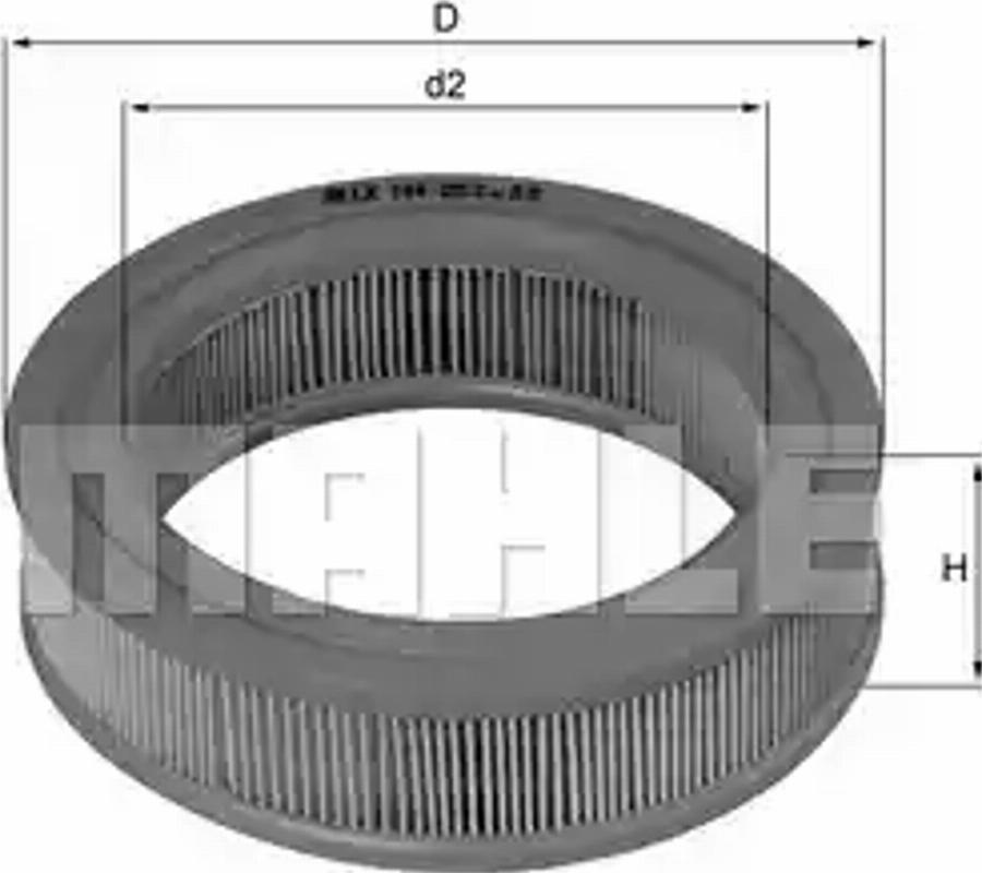 KNECHT LX 144 - Воздушный фильтр, двигатель unicars.by