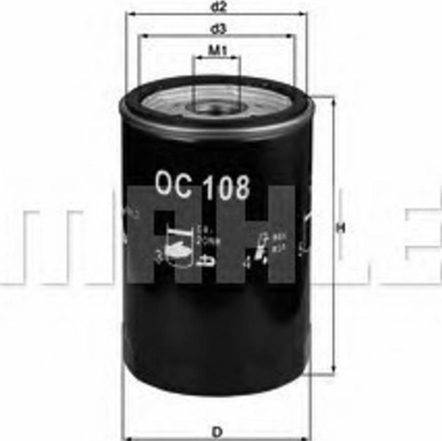 KNECHT OC108 - Фильтр, система рабочей гидравлики unicars.by