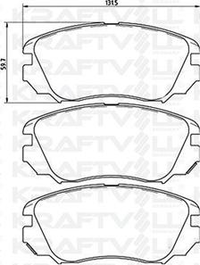 KRAFTVOLL GERMANY 07010049 - Тормозные колодки, дисковые, комплект unicars.by