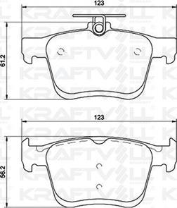 KRAFTVOLL GERMANY 07010063 - Тормозные колодки, дисковые, комплект unicars.by