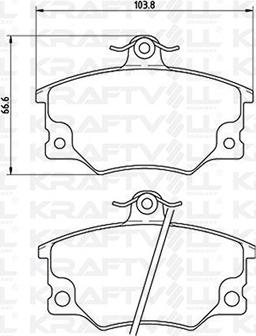 KRAFTVOLL GERMANY 07010006 - Тормозные колодки, дисковые, комплект unicars.by