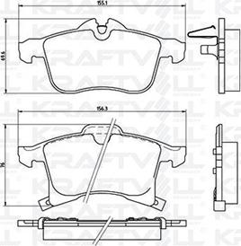 KRAFTVOLL GERMANY 07010036 - Тормозные колодки, дисковые, комплект unicars.by