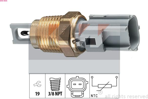 KW 494 004 - Датчик, температура впускаемого воздуха unicars.by