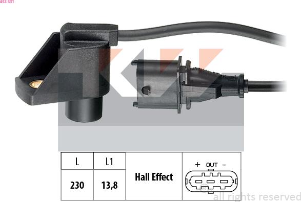 KW 453 331 - Датчик, положение распределительного вала unicars.by