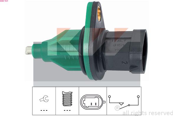 KW 560 151 - Датчик, переключатель, фара заднего хода unicars.by