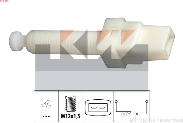 KW 510 015 - Выключатель фонаря сигнала торможения unicars.by