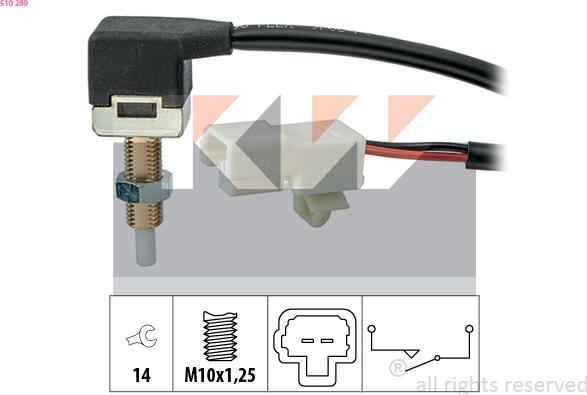 KW 510 289 - Выключатель, привод сцепления (Tempomat) unicars.by